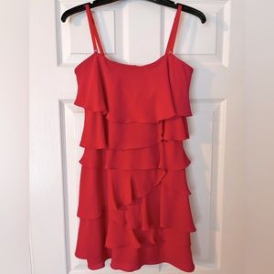 BCBG ruffle dress